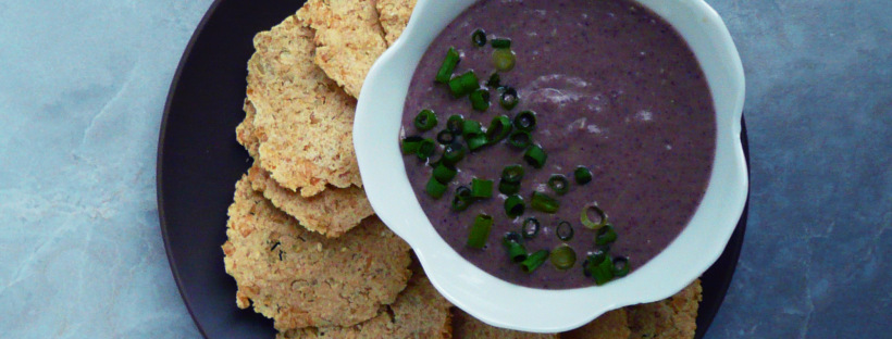 Creamy Lemon Garlic Black Bean Dip